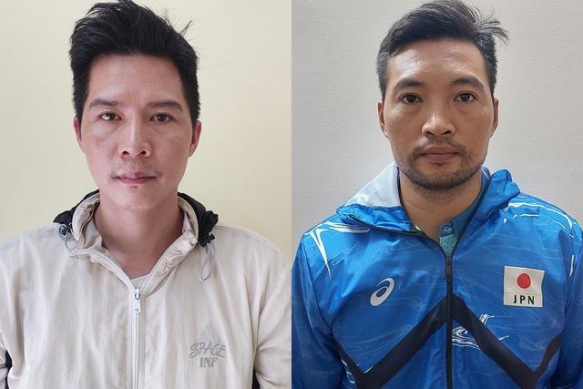 Hai đối tượng. Đặng Thái Huân (trái) và  Nguyễn Văn Tài.