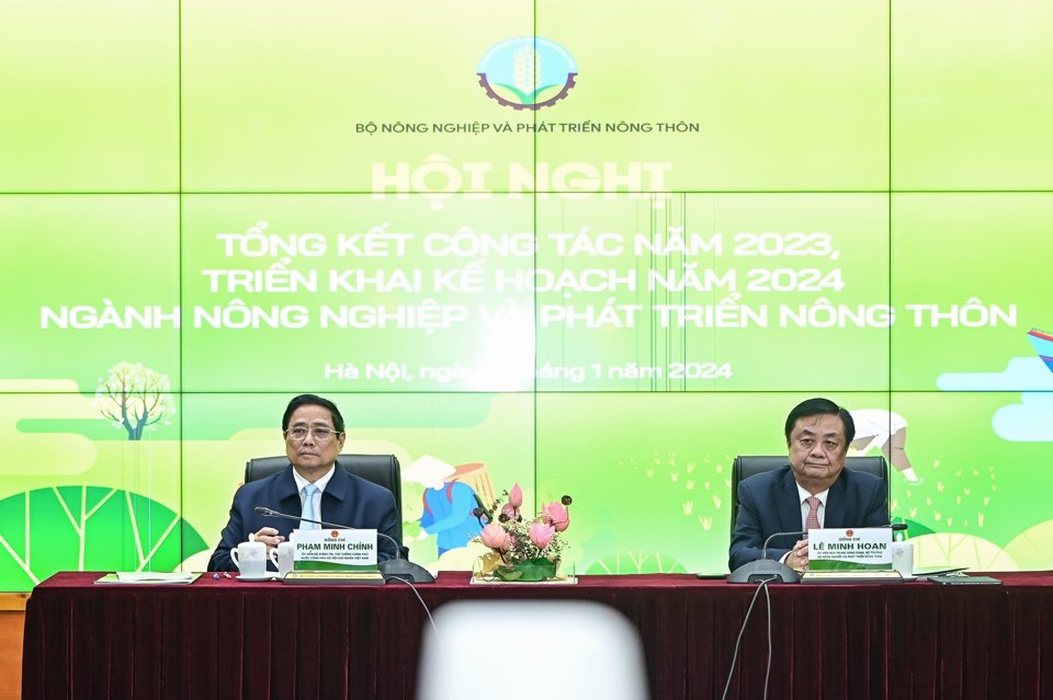 Thủ tướng Chính phủ Phạm Minh Chính chủ trì hội nghị tổng kết công tác năm 2023 của Bộ NN&PTNT.