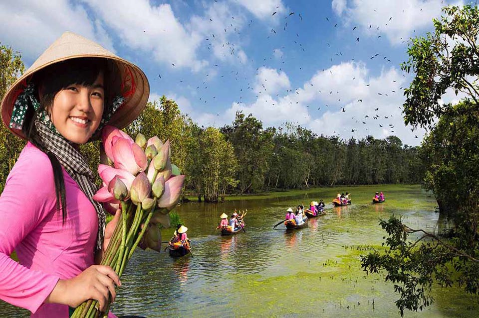 Đồng Tháp xây dựng tour, tuyến quảng bá hình ảnh du lịch địa phương. (Ảnh Hiền Hòa)