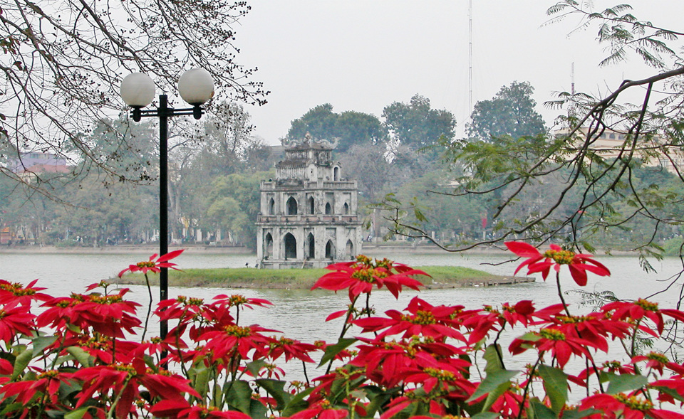 Tháp Rùa Hồ Gươm. Ảnh: Thanh Hải