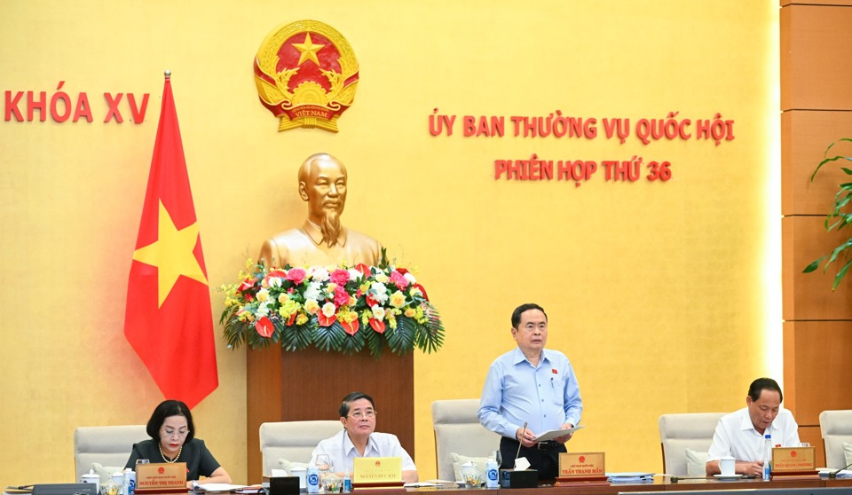 Chủ tịch Quốc hội Trần Thanh Mẫn chủ trì phiên họp. Ảnh: Quochoi.vn