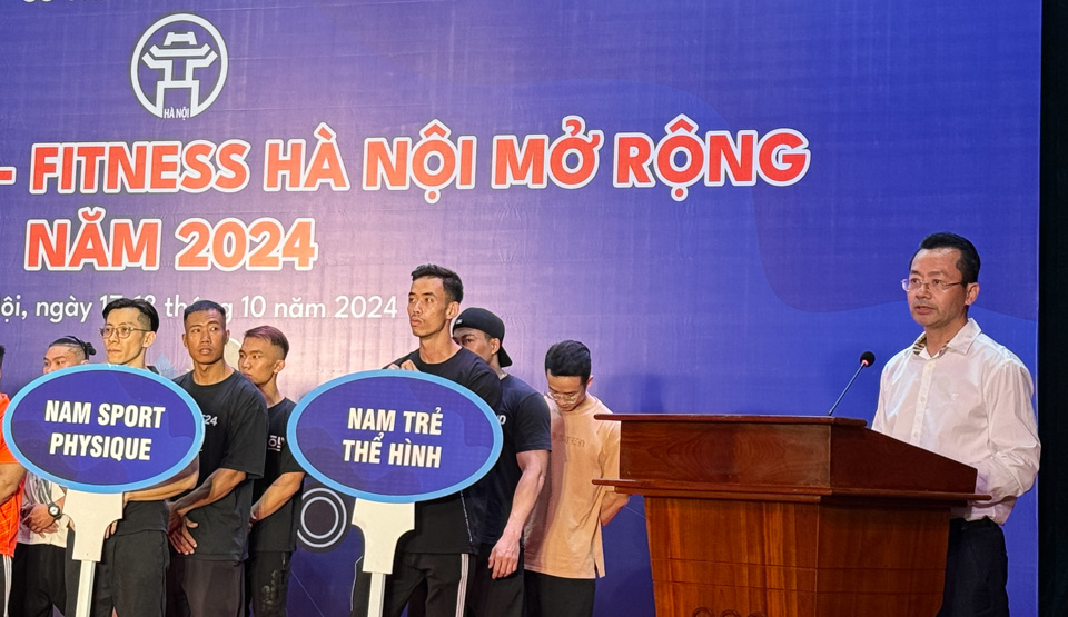 Phó Giám đốc Sở VH&TT Hà Nội Phạm Xuân Tài phát biểu khai mạc.
