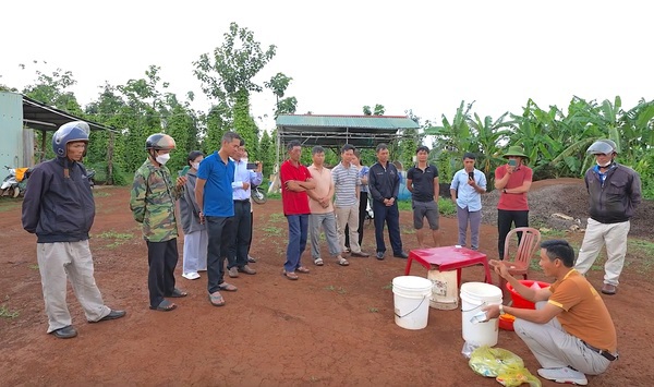 HTX Nông sản hữu cơ Bechamp Đắk Nông chia sẻ kỹ thuật làm phân bón hữu cơ cho các thành viên.