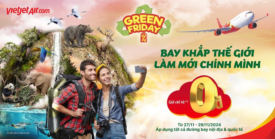 Khám phá Vietjet Green Friday - Ưu đãi lớn nhất năm, bay xanh khắp thế giới! - Ảnh 1