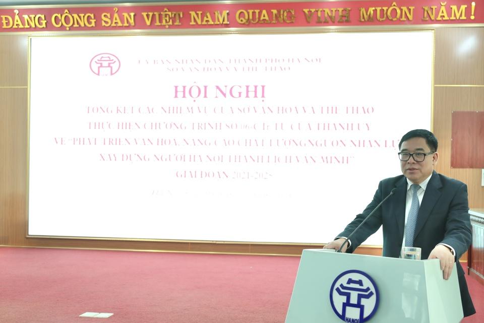 Giám đốc Sở VH&TT Hà Nội Đỗ Đình Hồng phát biểu kết luận.