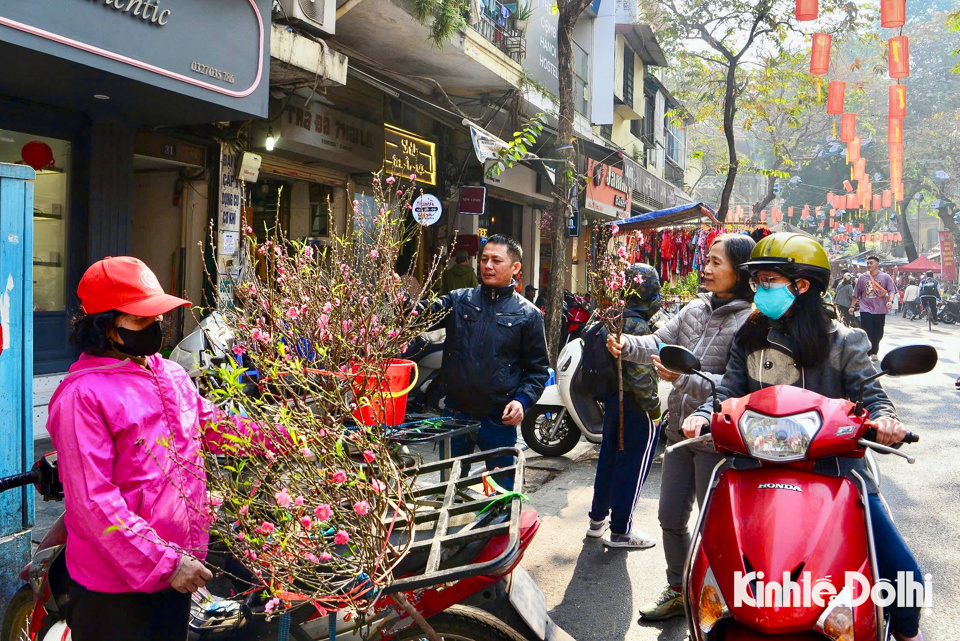 Không khí tấp nập tại chợ hoa Hàng Lược.