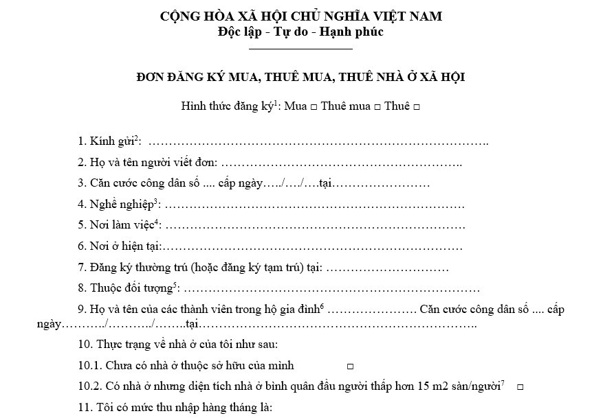 Những điều kiện cần biết khi đăng ký mua nhà ở xã hội