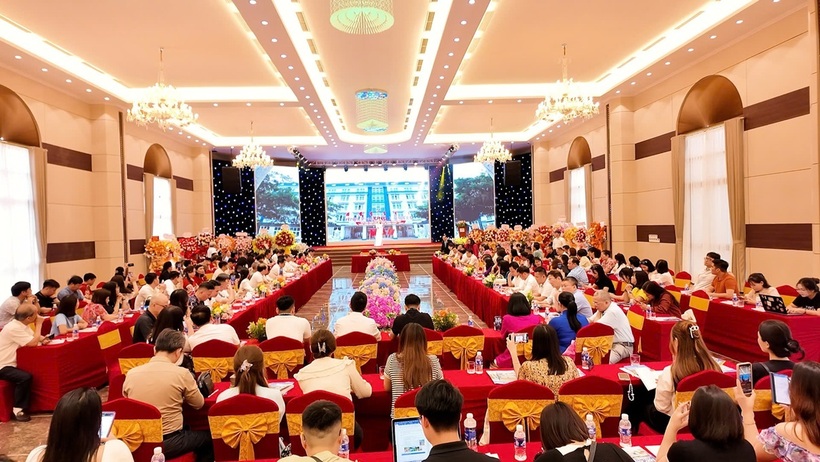 Công ty TNHH Đầu tư và Du lịch Hải Tiến đã đầu tư 27 tỷ đồng để xây mới và đưa vào sử dụng Trung tâm tổ chức sự kiện Ánh Phương Palace với sức chứa 1.500 khách. Ảnh: Xuân Thảo