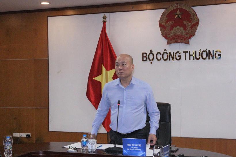 Ông Vũ Bá Phú - Cục trưởng Cục Xúc tiến thương mại (Bộ Công Thương) phát biểu khai mạc. Ảnh: Phương Cúc