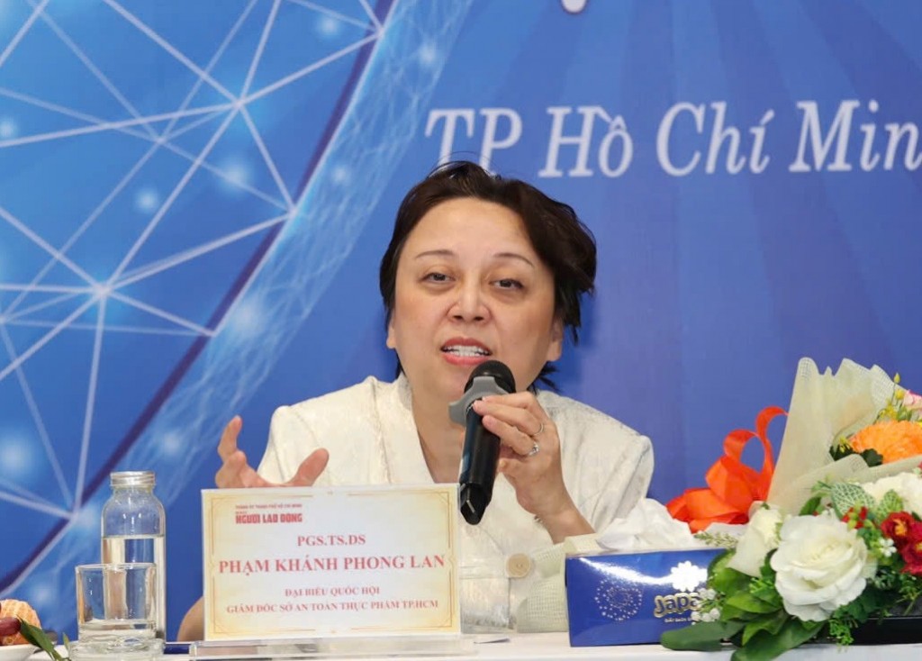 PGS.TS.DS Phạm Khánh Phong Lan, Đại biểu Quốc hội, Giám đốc Sở An toàn thực phẩm TP Hồ Chí Minh (Ảnh: BTC)