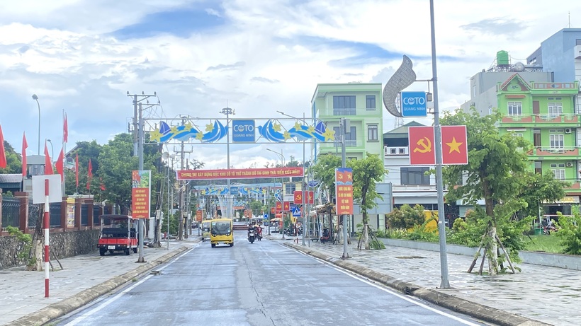 Khu trung tâm đặc khu Cô Tô, tỉnh Quảng Ninh. Ảnh: Thu Anh