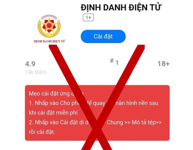 Bộ Công an cảnh báo thủ đoạn lừa đảo cài ứng dụng VNeID giả chứa mã độc - 1