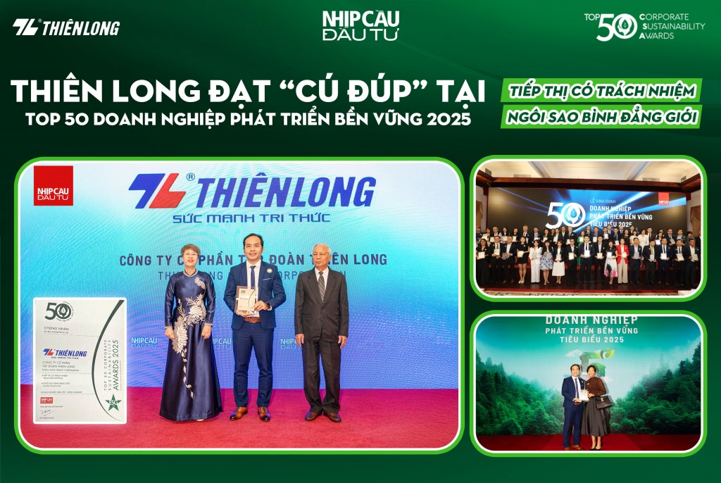 Thiên Long - Top 50 doanh nghiệp phát triển bền vững 2025