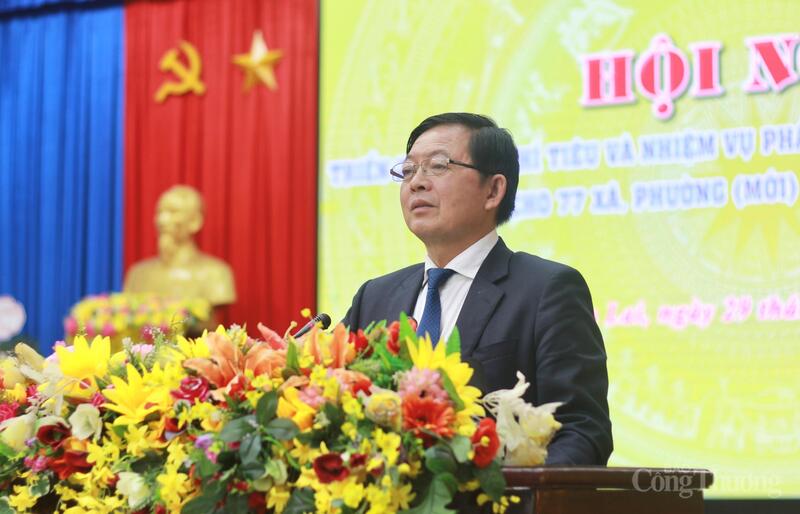 Bí thư Tỉnh ủy Gia Lai Hồ Quốc Dũng phát biểu chỉ đạo hội nghị