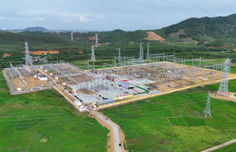 Toàn cảnh Trạm biến áp 500kV Vĩnh Yên