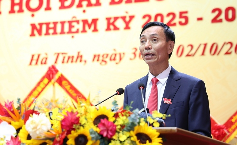 Giám đốc Sở Công Thương Hà Tĩnh Lê Trung Phước trình bày tham luận. Ảnh: Thành Sen