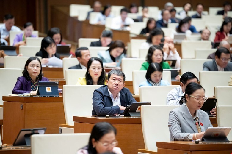 Sáng 24/10, Quốc hội họp phiên toàn thể tại hội trường. Ảnh: QH