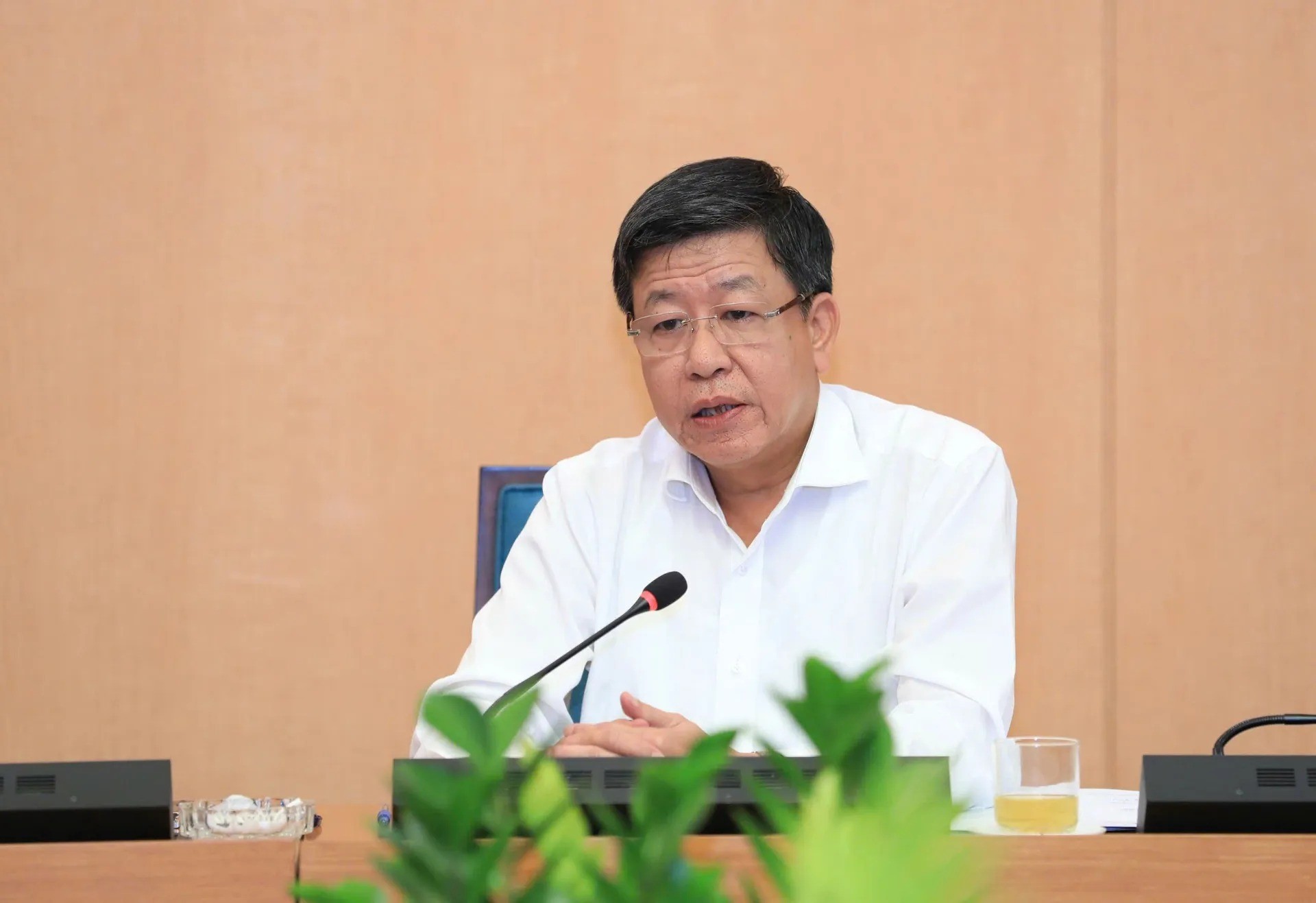 Phó Chủ tịch UBND Thành phố Dương Đức Tuấn - Phó Trưởng Ban Chỉ đạo phát biểu tại phiên họp