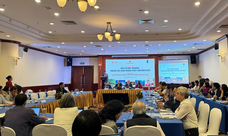 Hội nghị về bảo vệ môi trường trong các hoạt động thủy sản năm 2025. Ảnh: Thùy Linh