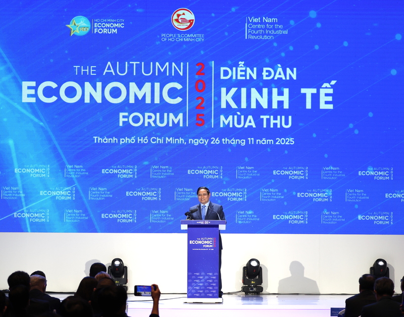 Thủ tướng Phạm Minh Chính phát biểu tại diễn đàn. Ảnh: Hoàng Chiến