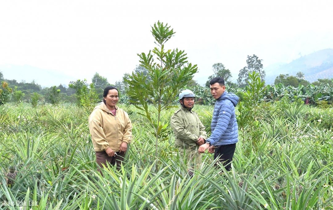Gia đình bà H’Mol Byă ở buôn Chàm A