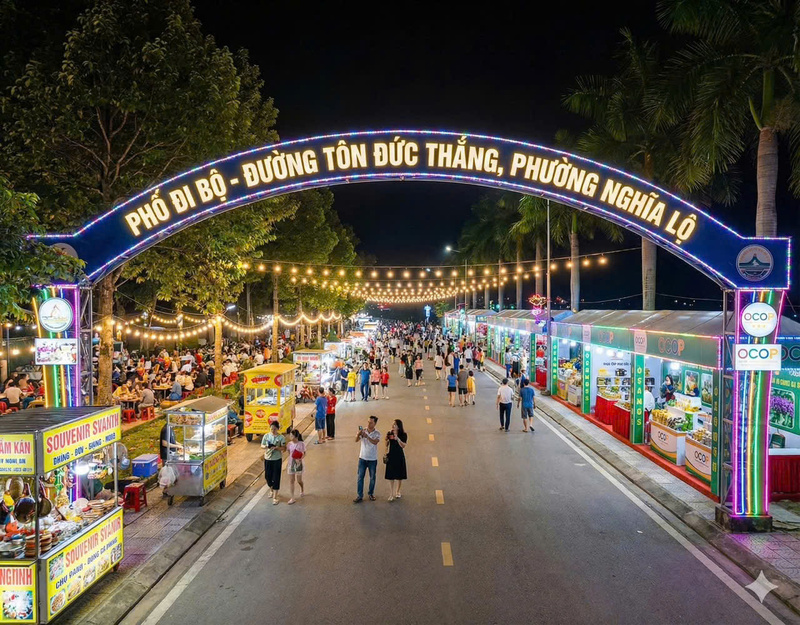 Phố đêm sông Trà được kỳ vọng là địa điểm vui chơi, giải trí mới cho người dân Quảng Ngãi trong dịp tết Nguyên đán Bính Ngọ 2026. Ảnh: phường Nghĩa Lộ