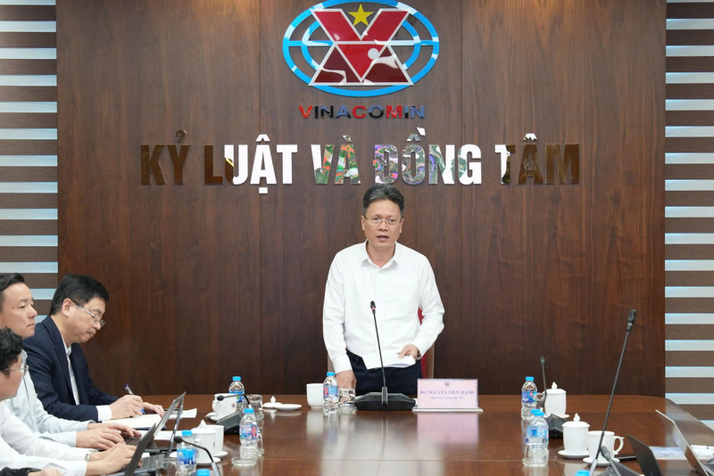 Phó Tổng giám đốc Tập đoàn Nguyễn Tiến Mạnh ghi nhận và đánh giá cao sự chủ động của MICCO trong công tác chuẩn bị đầu tư dự án. Ảnh: Truyền thông TKV