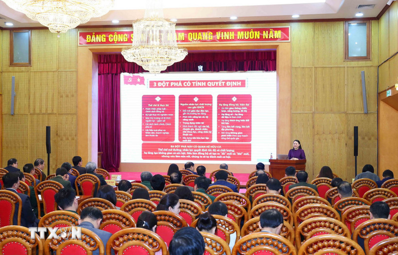 Ban Tuyên giáo và Dân vận Trung ương tổ chức Hội nghị Báo cáo viên Trung ương toàn quốc tháng 1 năm 2026 thông báo nhanh kết quả Đại hội đại biểu toàn quốc lần thứ XIV của Đảng. Ảnh: Phương Hoa/TTXVN