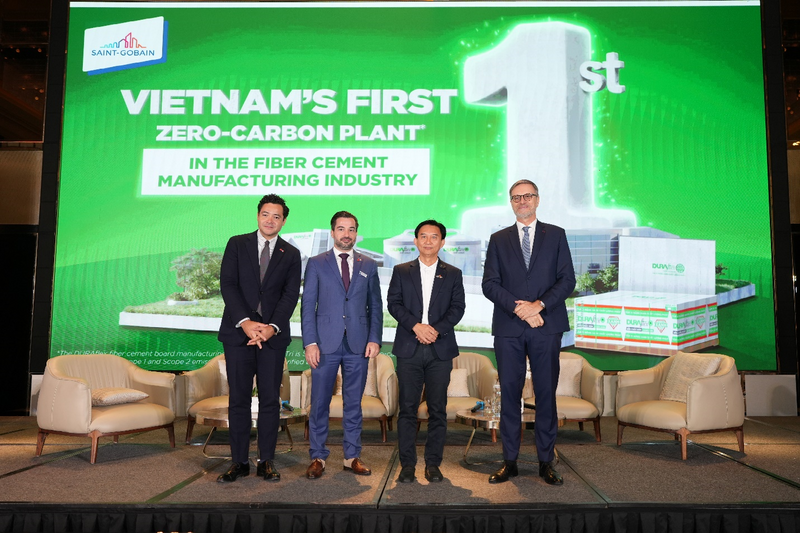 Saint-Gobain Việt Nam đạt được mục tiêu “Zero carbon” - sản xuất không phát thải carbon (Phạm vi 1 và 2) cho nhà máy tấm xi măng sợi DURAflex tại Quảng Trị