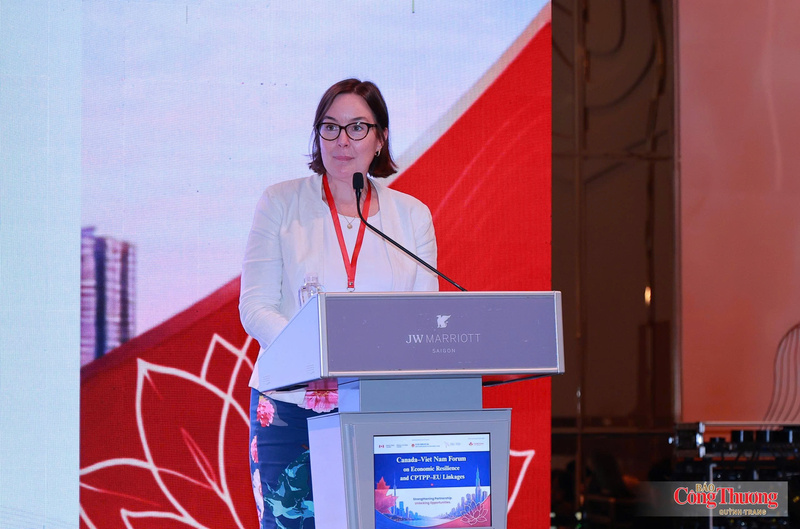 Bà Mary-Catherine Spiers, Vụ trưởng Vụ Đàm phán Thương mại, Bộ Toàn cầu Canada, Trưởng đoàn đàm phán CPTPP cấp cao của Canada.
