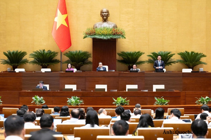Phó Chủ tịch Quốc hội Nguyễn Hồng Diên điều hành phiên biểu quyết về dự án Nghị quyết.