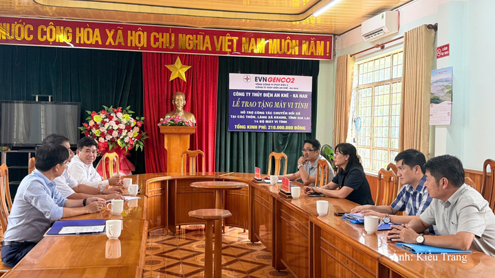Ông Nguyễn Mạnh Cường, Chủ tịch UBND xã Kbang phát biểu, cảm ơn sự quan tâm, hỗ trợ của Công ty Thủy điện An Khê – Ka Nak.