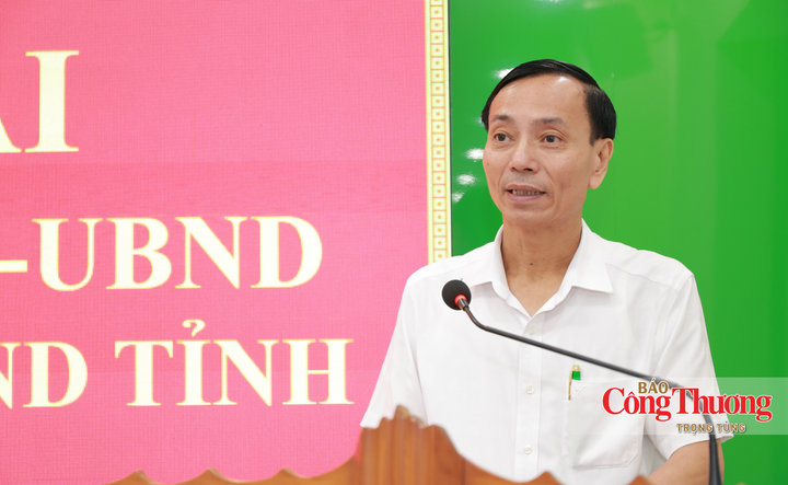 Ông Lê Trung Phước, Giám đốc Sở Công Thương Hà Tĩnh phát biểu.