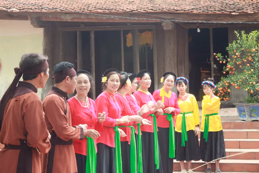 Hát trống quân không chỉ là sinh hoạt văn hóa mà còn là niềm tự hào của cả thôn Phúc Lâm.