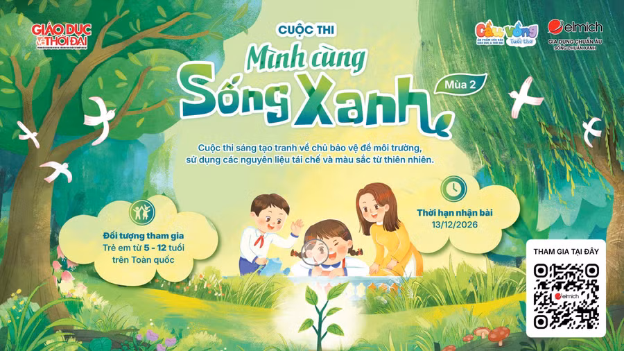 Báo Giáo dục và Thời đại, Ấn phẩm Cầu Vồng Tuổi thơ và Elmich Việt Nam phát động Cuộc thi “Mình Cùng Sống Xanh” - Mùa 2.