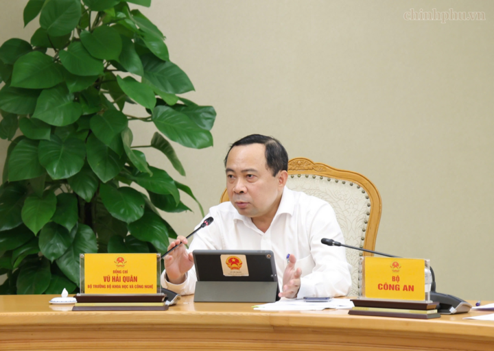 Bộ trưởng Bộ Khoa học và Công nghệ Vũ Hải Quân phát biểu. Ảnh: chinhphu.vn/Gia Huy